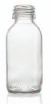 90 ml siroopfles, helder, type 3 geblazen glas